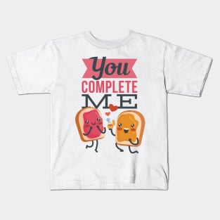 Jam & Peanut Butter Sandwich Toast Valentine's Day Costume Kids T-Shirt